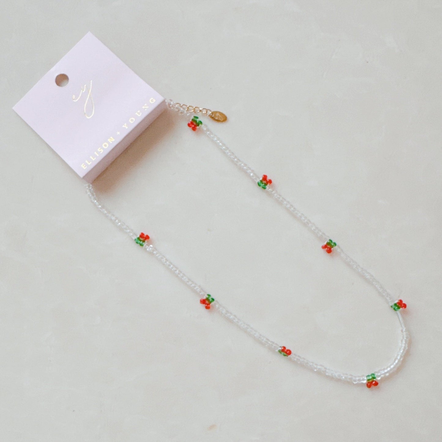 Cherry Dotty Beaded Necklace