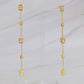 Five Stones Dangle Drop Earrings