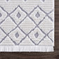 Ivory Gray Beil Textured Trellis Fringe Carpet - Clearance