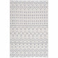 Ivory Gray Beil Textured Trellis Fringe Carpet - Clearance