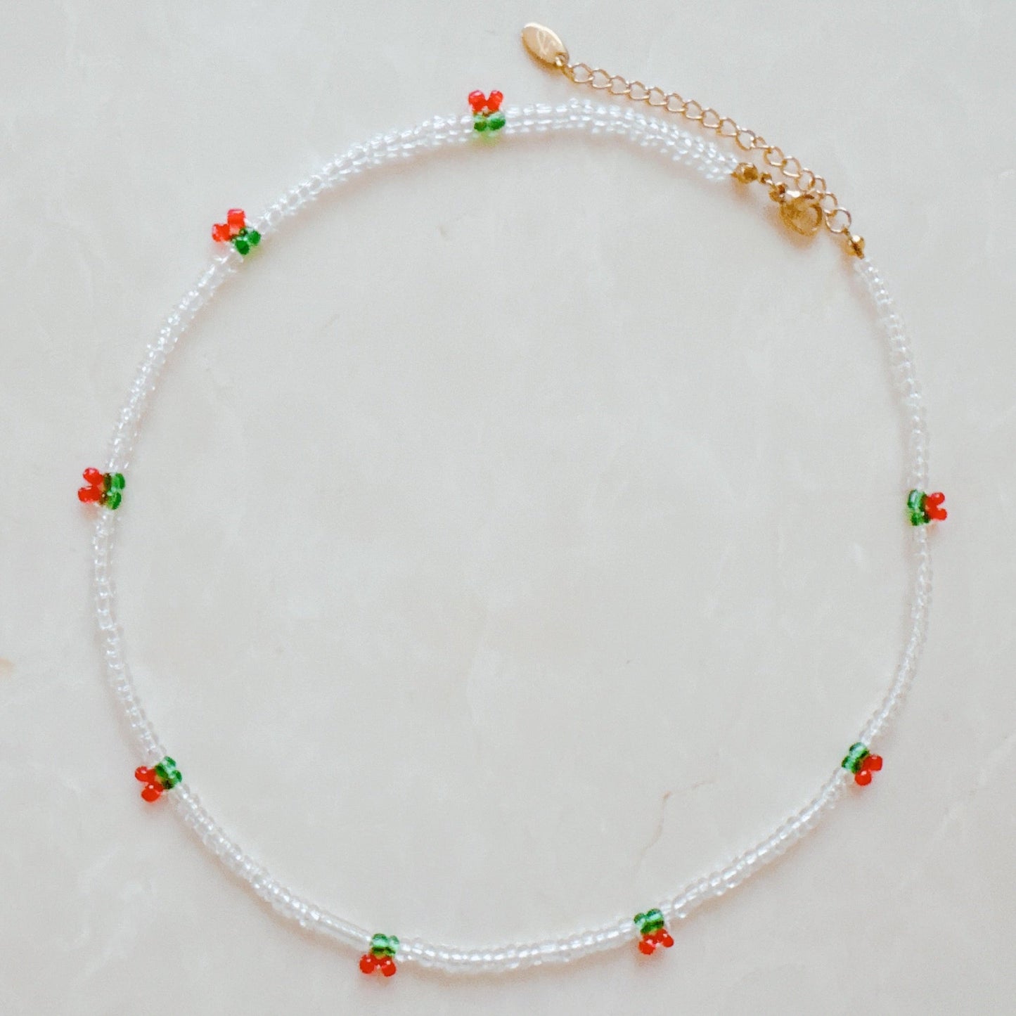Cherry Dotty Beaded Necklace
