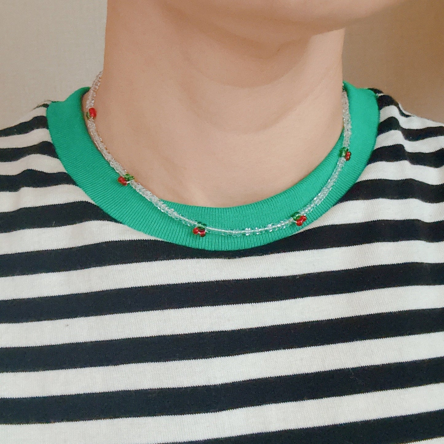 Cherry Dotty Beaded Necklace