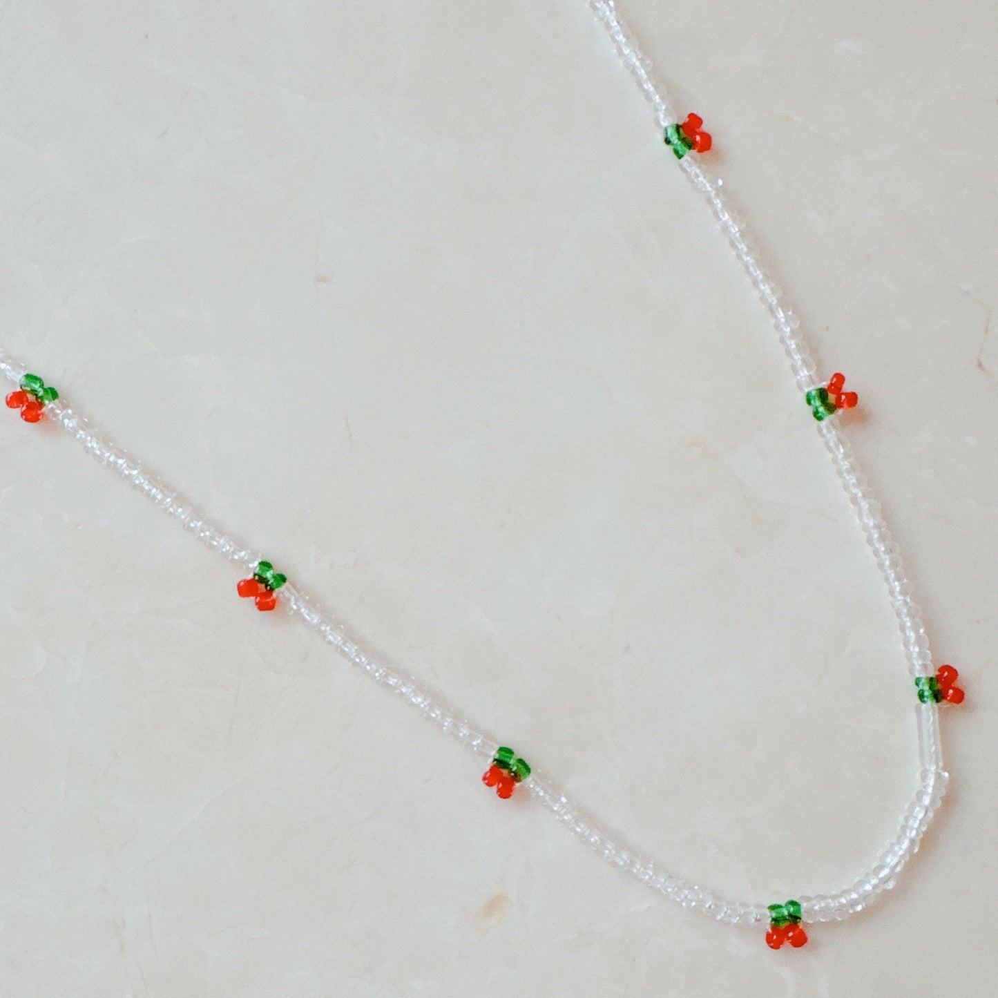 Cherry Dotty Beaded Necklace