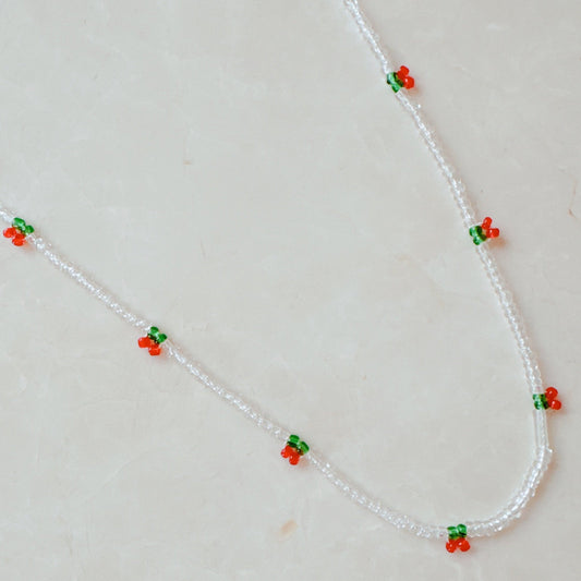 Cherry Dotty Beaded Necklace