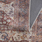 Rust Elki Vintage Medallion Washable Area Carpet - Clearance