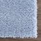 Faina Solid Aqua Shag Rug Washable