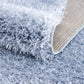 Faina Solid Aqua Shag Rug Washable
