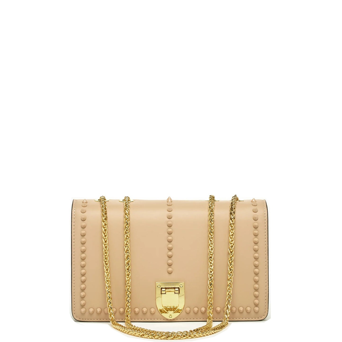 Leather Chain Shoulder Bag Tan