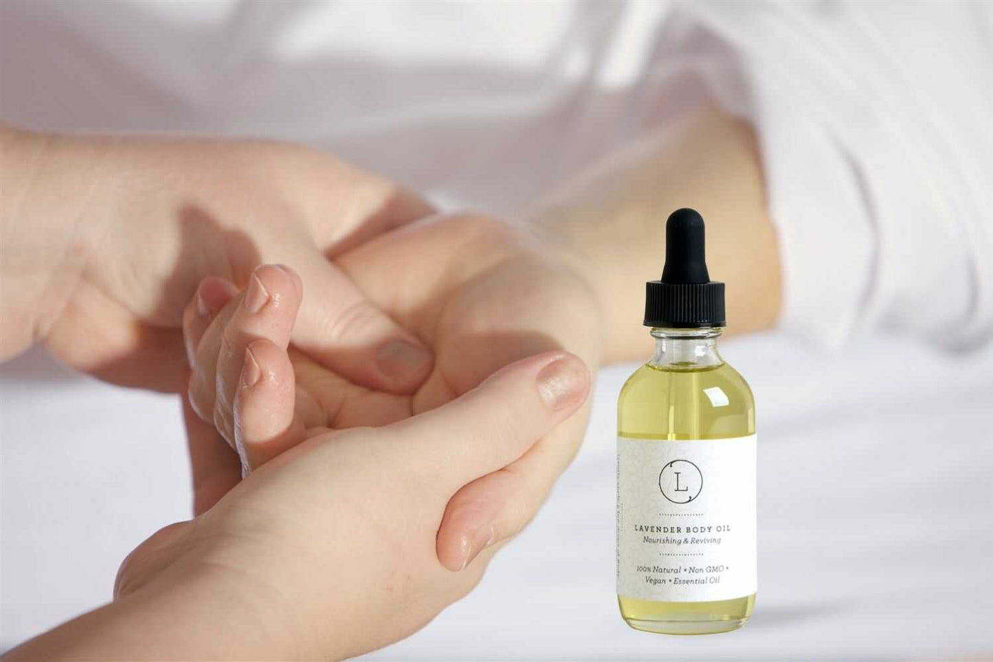 CBD Lavender Body Oil with CBD, Natural Moisturizing Body Oil (THC free)