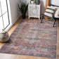 Rust Elki Vintage Medallion Washable Area Carpet - Clearance