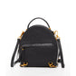Small Black Leather Backpack Purse for Women Convertible Crossbody Bag