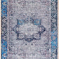 Rosman Blue&Beige Washable Area Rug