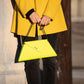 Yellow Purse Leather Clutch Bag Unique Evening Purse Women's Handbag