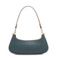 Leather Baguette Bag East West Handbag Blue