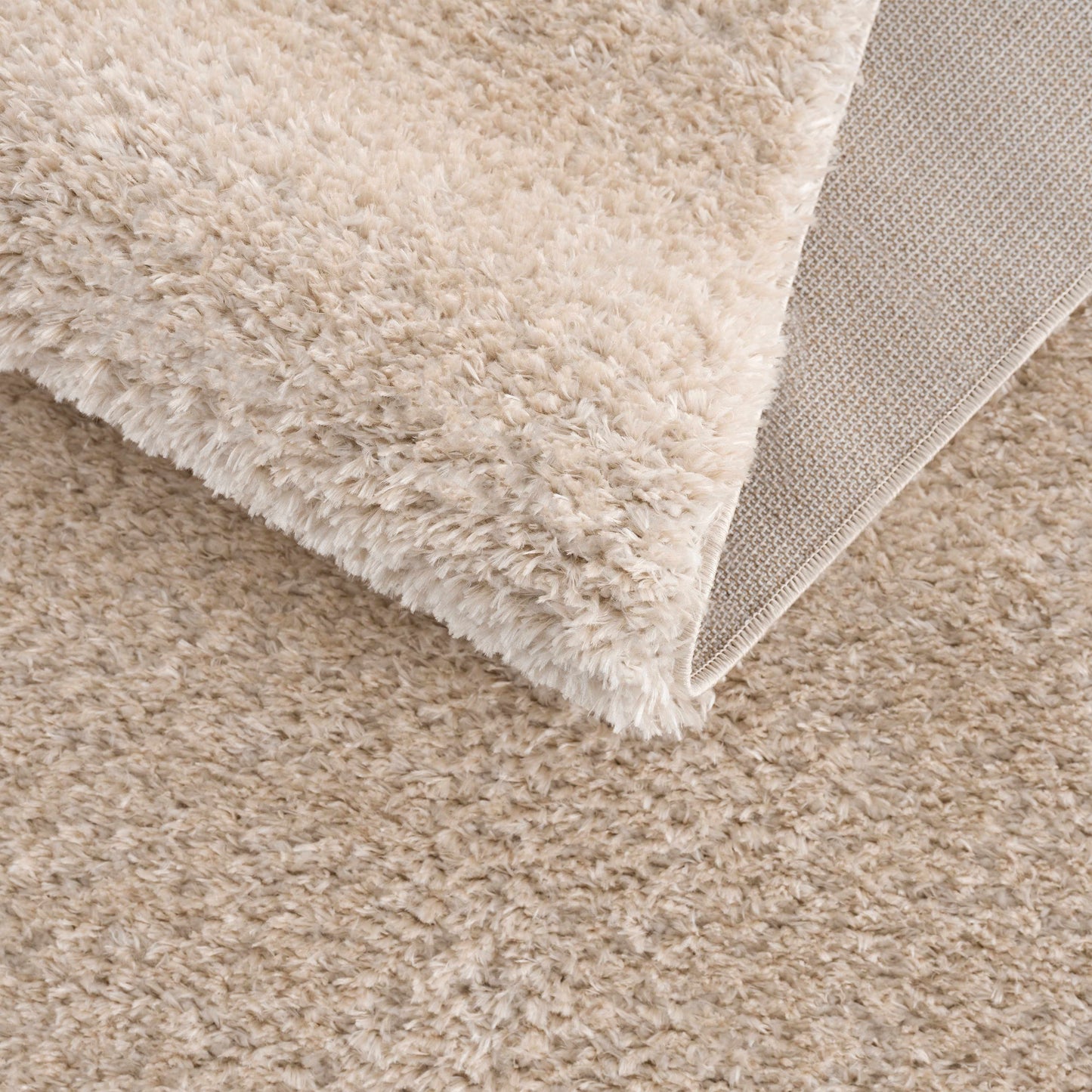 Heavenly Solid Dark Beige Plush Rug - Clearance