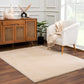 Heavenly Solid Dark Beige Plush Rug - Clearance