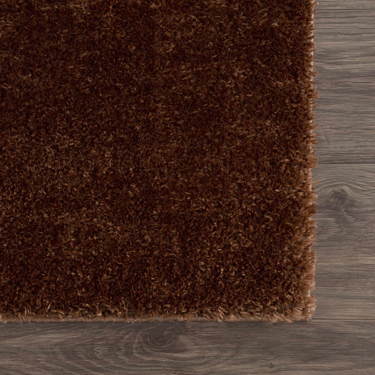 Heavenly Solid Brown Plush Rug - Clearance