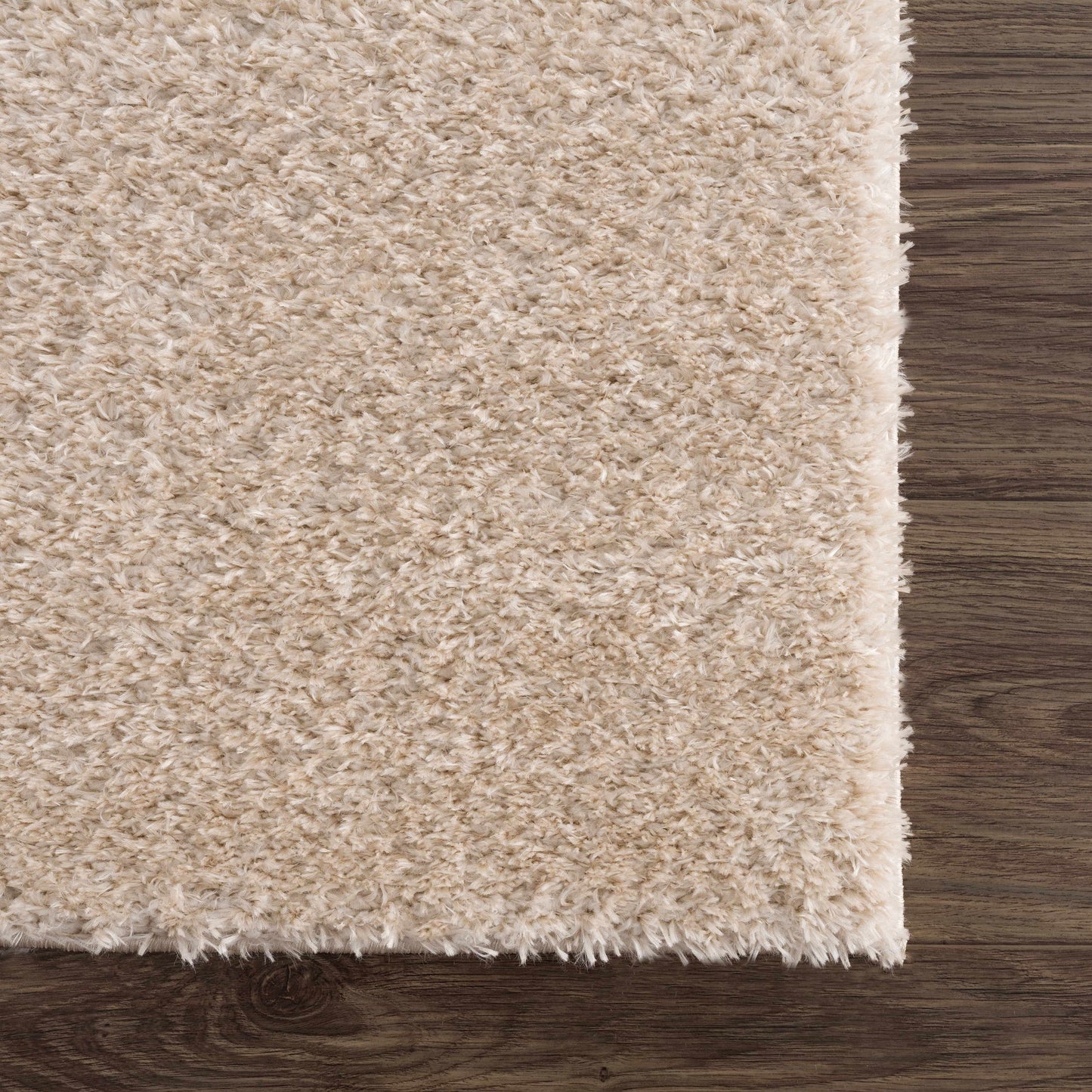 Heavenly Solid Dark Beige Plush Rug - Clearance