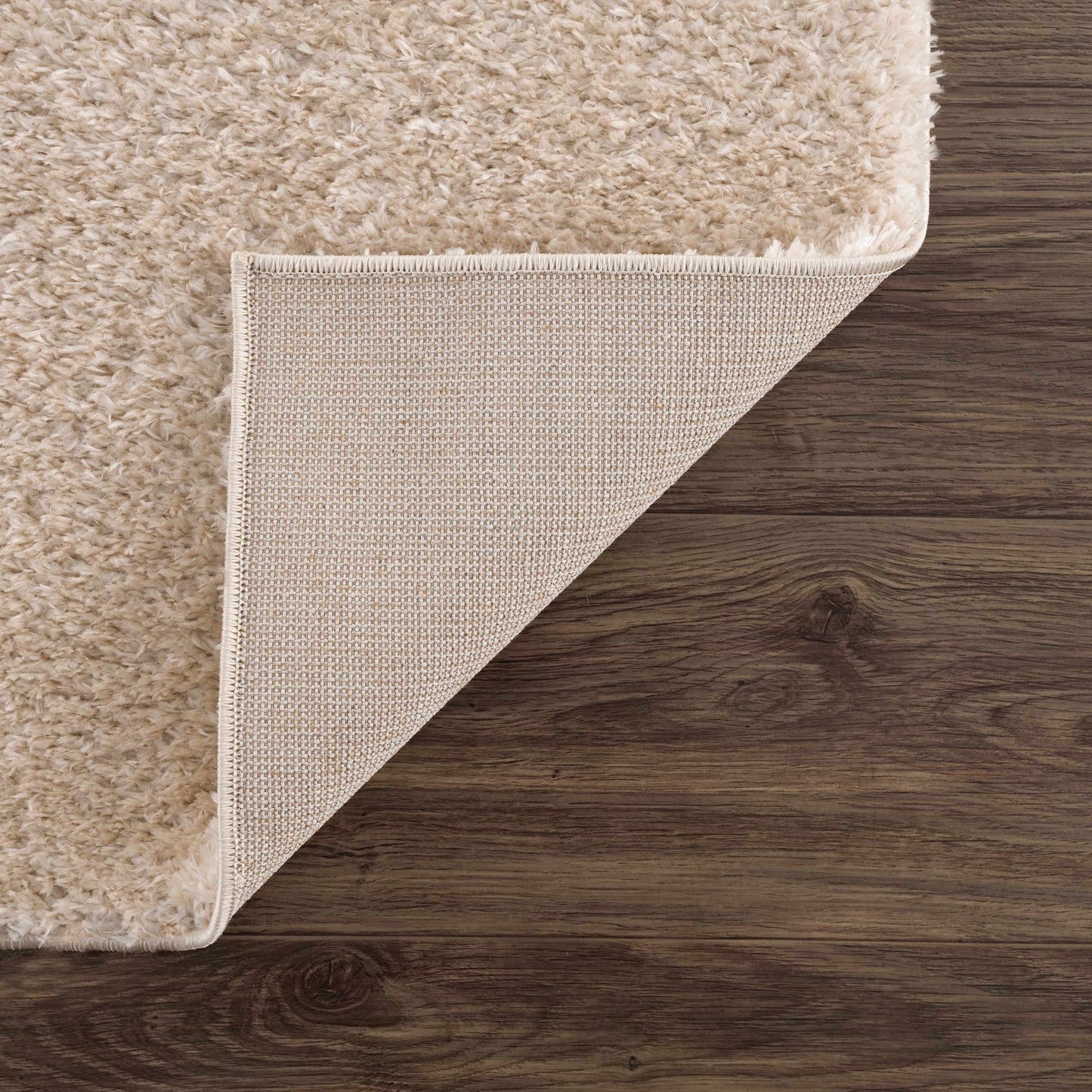 Heavenly Solid Dark Beige Plush Rug - Clearance